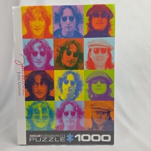 New Sealed Eurographics "John Lennon" 1000 pc Puzzle - Colorblock Collage